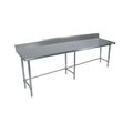 Bk Resources Work Table Open Base 16/304 Stainless Steel, 5" Backsplash 96"Wx30"D CTTR5OB-9630